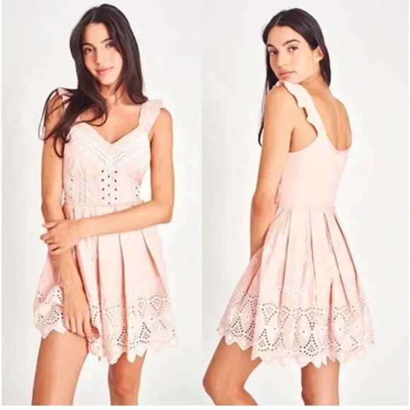 NWT LoveShackFancy Mochi Bubble Bath Pink Sleeveless Mini Dress Size 6 - Picture 4 of 13